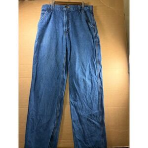 Carhartt B13 DPS Carpenter Jeans Mens 36x36 Loose Fit Blue‎ Denim Work Dungarees